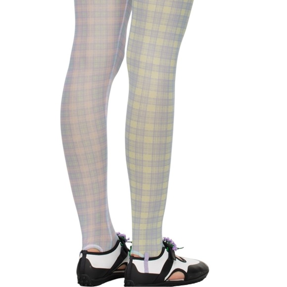 COPOVA LOWENA NWOT Multicolor plaid stirrup leggings Size M - Picture 8 of 9